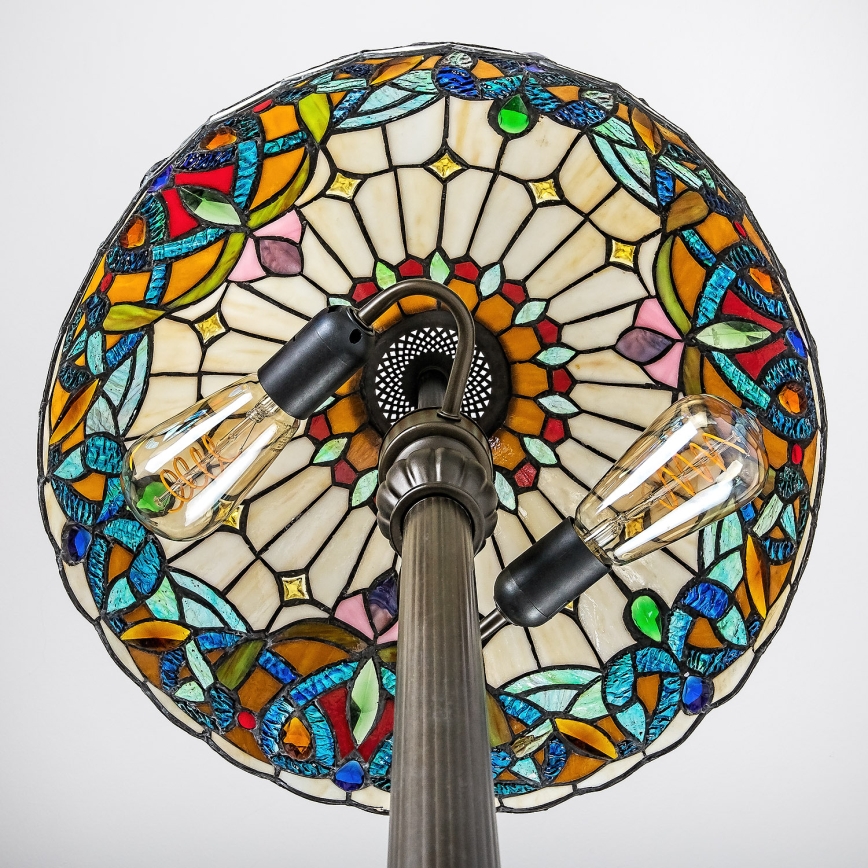 Brilagi - Tiffany vitrážová stojacia lampa LUISA 2xE27/60W/230V