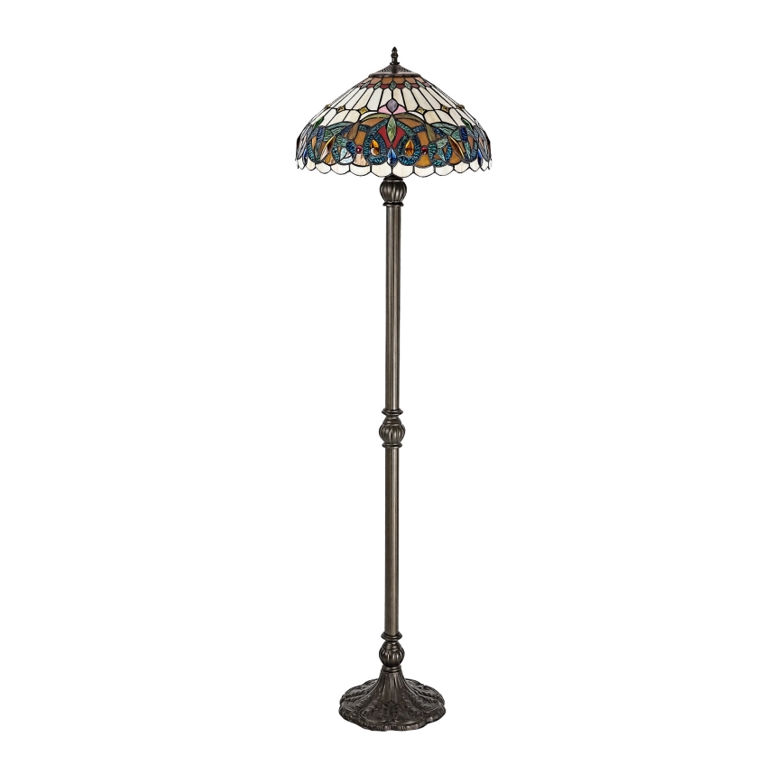 Brilagi - Tiffany vitrážová stojacia lampa LUISA 2xE27/60W/230V