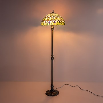 Brilagi - Tiffany vitrážová stojacia lampa MARGARET 2xE27/60W/230V