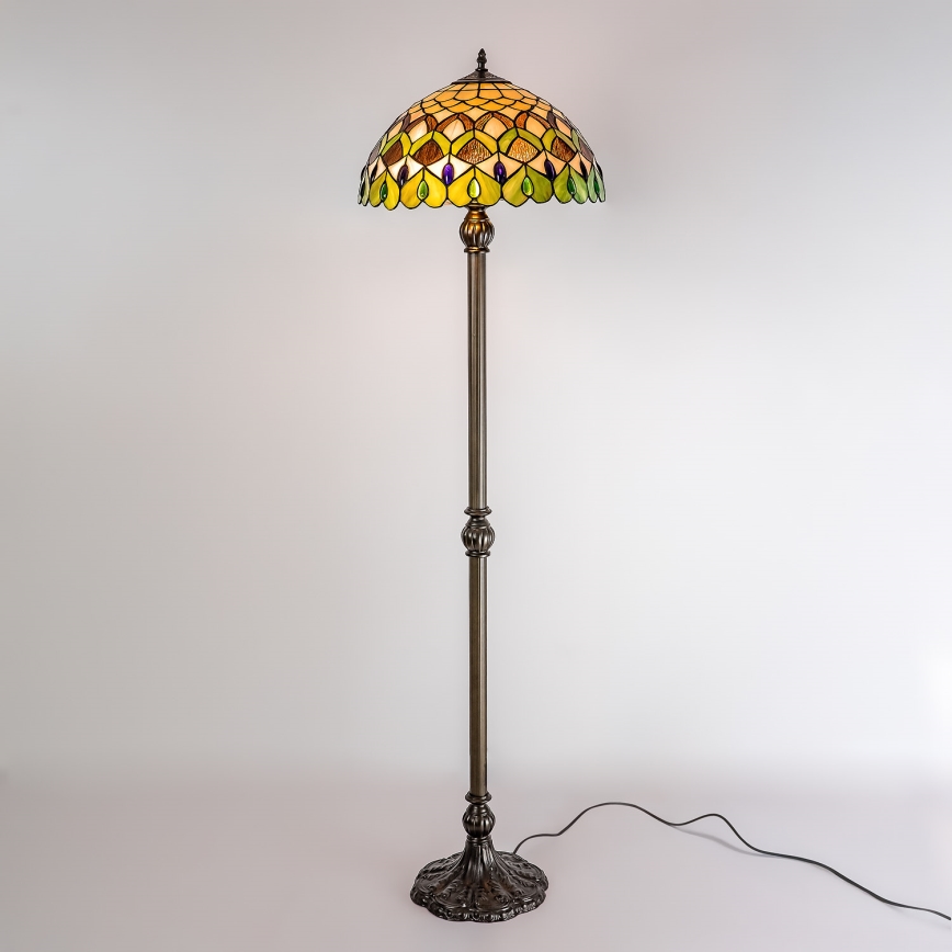 Brilagi - Tiffany vitrážová stojacia lampa MARGARET 2xE27/60W/230V