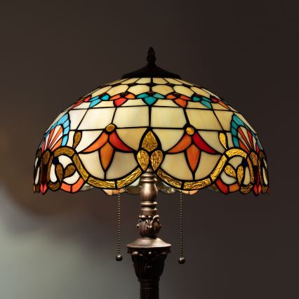 Brilagi - Tiffany vitrážová stojacia lampa MIRABELLA 2xE27/60W/230V