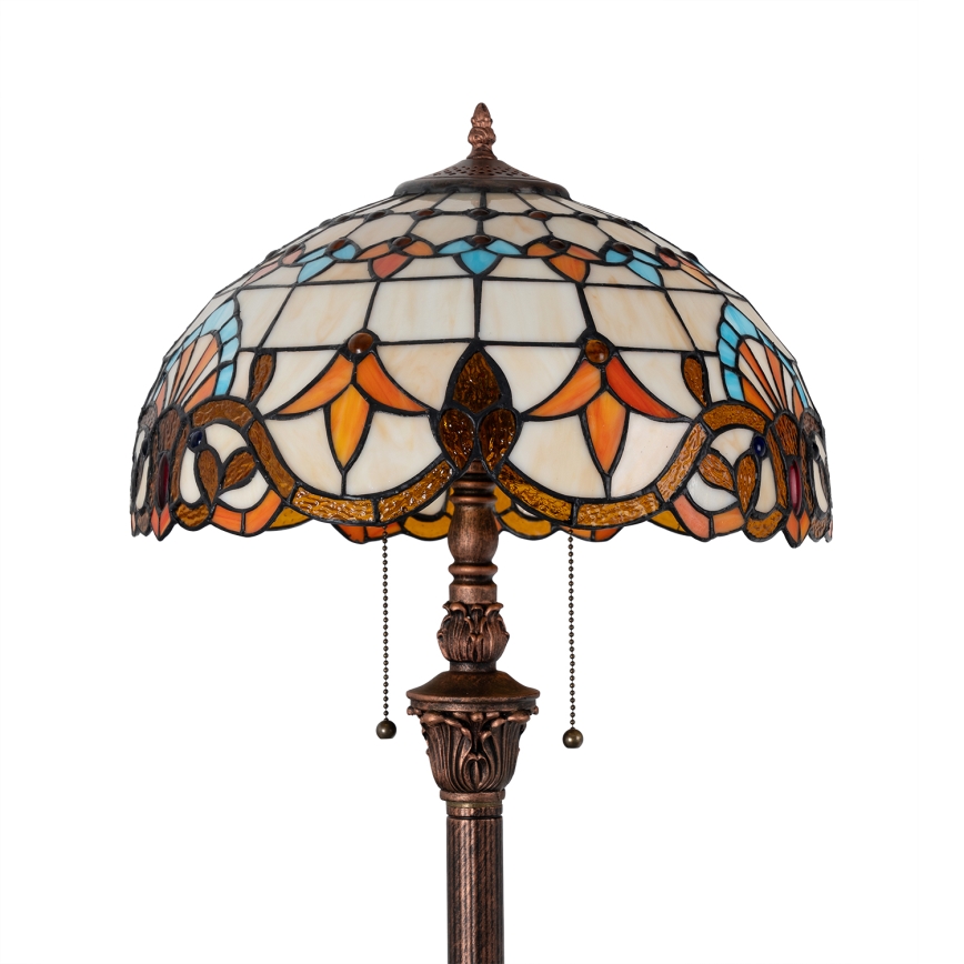 Brilagi - Tiffany vitrážová stojacia lampa MIRABELLA 2xE27/60W/230V