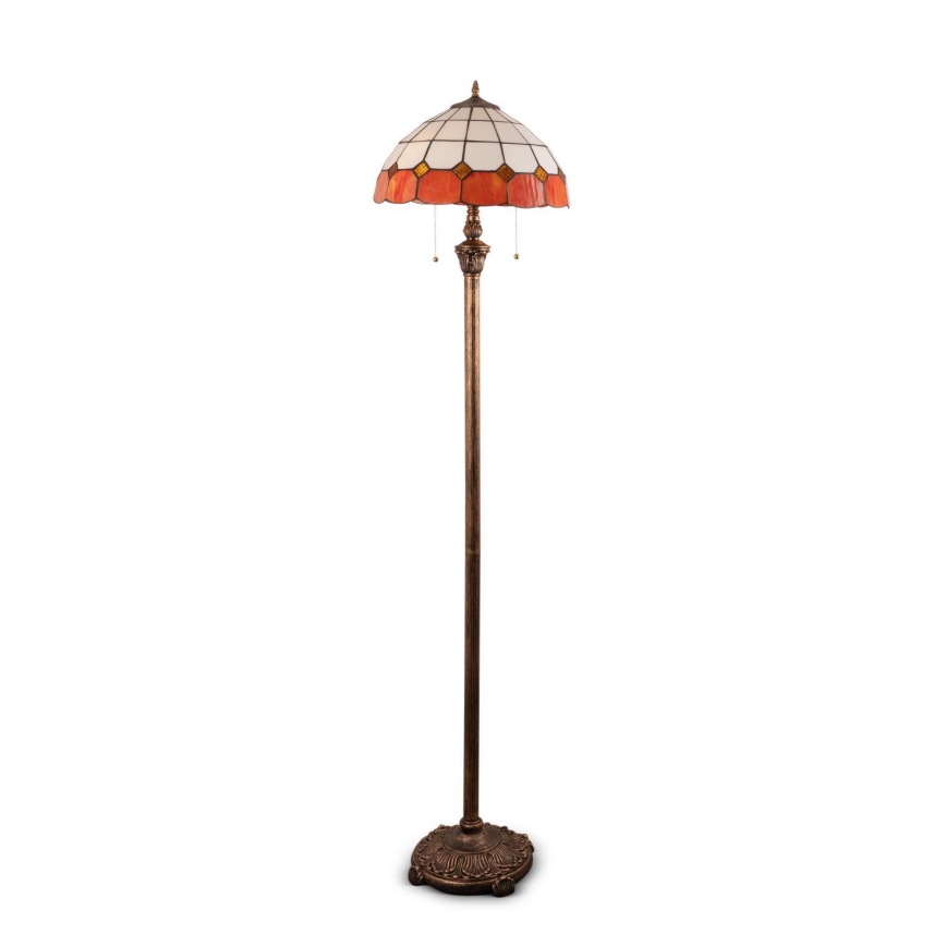Brilagi - Tiffany vitrážová stojacia lampa SIENNA 2xE27/60W/230V