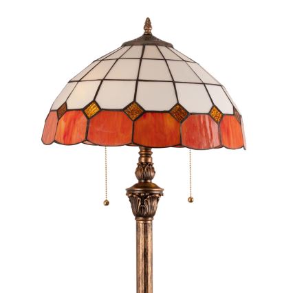 Brilagi - Tiffany vitrážová stojacia lampa SIENNA 2xE27/60W/230V