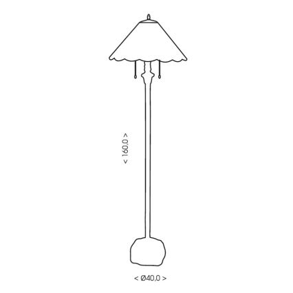 Brilagi - Tiffany vitražová stojacia lampa SUNFLOWER 2xE27/60W/230V