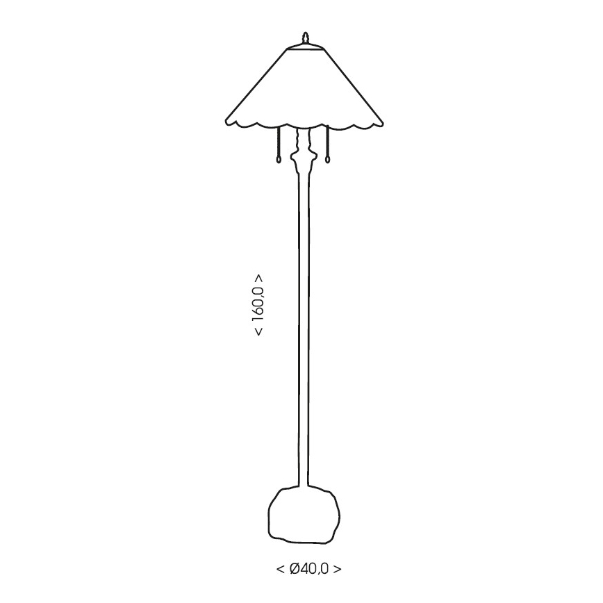 Brilagi - Tiffany vitražová stojacia lampa SUNFLOWER 2xE27/60W/230V