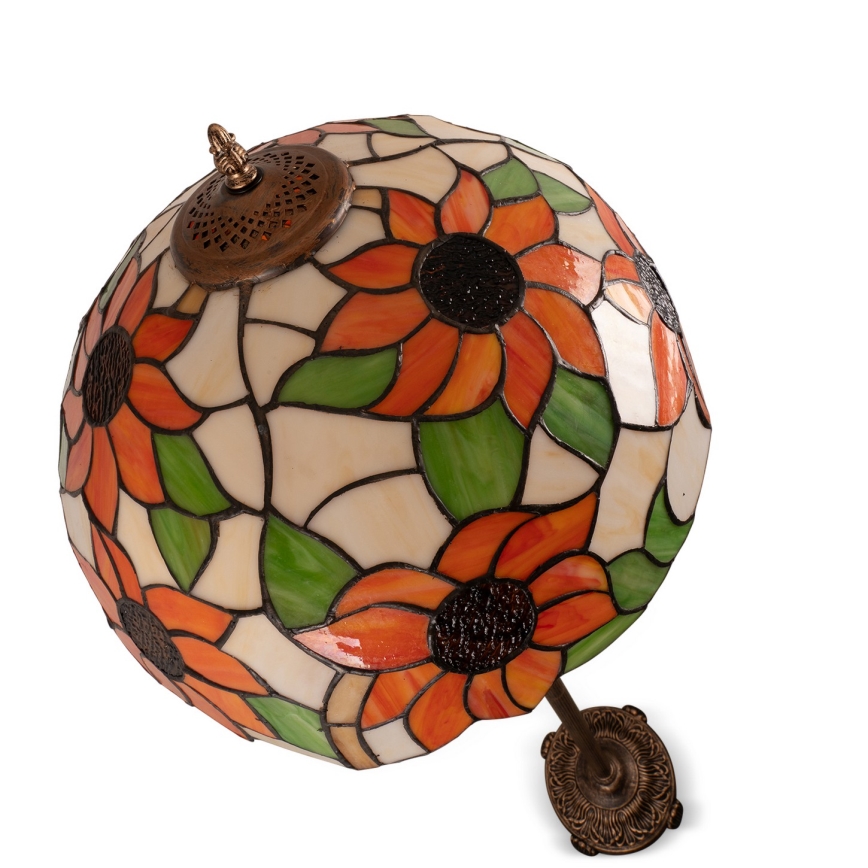 Brilagi - Tiffany vitražová stojacia lampa SUNFLOWER 2xE27/60W/230V