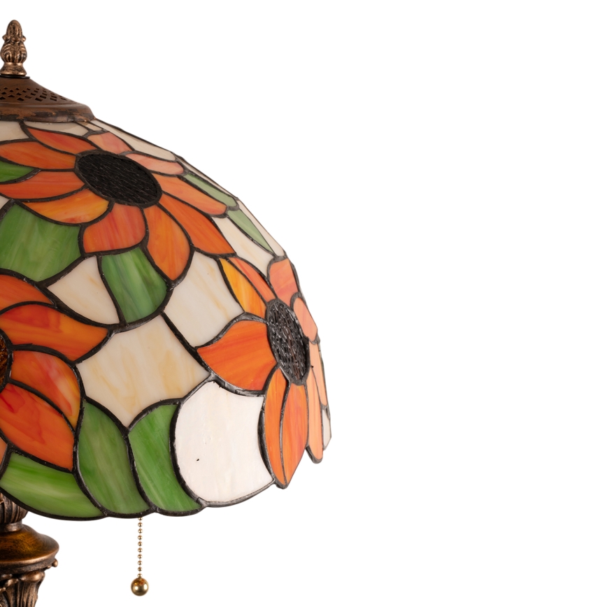 Brilagi - Tiffany vitražová stojacia lampa SUNFLOWER 2xE27/60W/230V