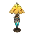 Brilagi - Tiffany vitrážová stolná lampa FOLIA 1xE27/60W/230V + 1xE14/40W
