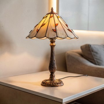 BRILAGI - Tiffany vitražová stolná lampa FOLIA 1xE27/60W/230V