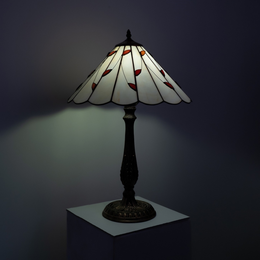 BRILAGI - Tiffany vitražová stolná lampa FOLIA 1xE27/60W/230V