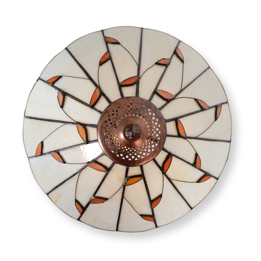 Brilagi - Tiffany vitrážová stolná lampa FOLIA 2xE27/60W/230V