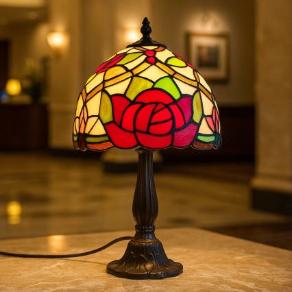 Brilagi - Tiffany vitrážová stolná lampa GARLAN 1xE14/40W/230V