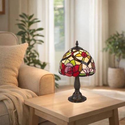 Brilagi - Tiffany vitrážová stolná lampa GARLAN 1xE14/40W/230V