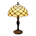 BRILAGI - Tiffany vitrážová stolná lampa IVORY SMOOTH 1xE27/60W/230V
