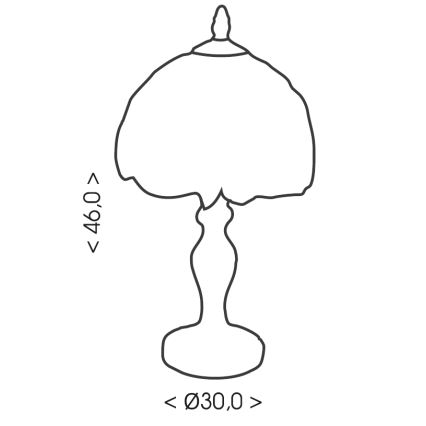 BRILAGI - Tiffany vitrážová stolná lampa IVORY SMOOTH 1xE27/60W/230V
