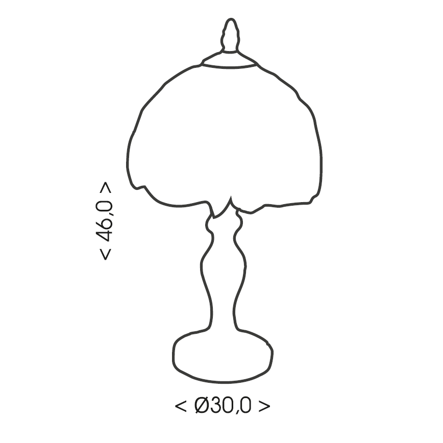 BRILAGI - Tiffany vitrážová stolná lampa IVORY SMOOTH 1xE27/60W/230V