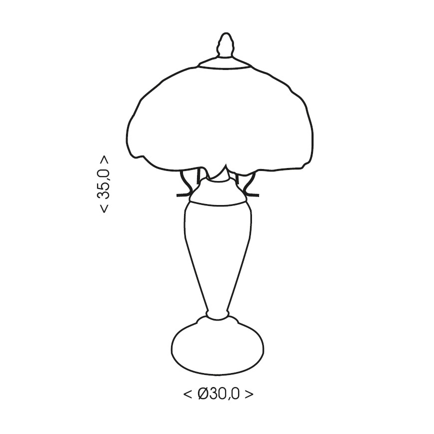 Brilagi - Tiffany vitrážová stolná lampa JUNGLE 1xE27/60W/230V + 1xE14/40W