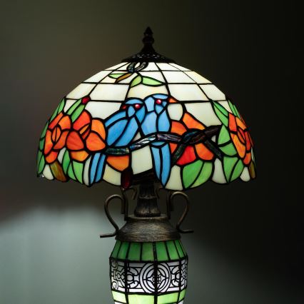 Brilagi - Tiffany vitrážová stolná lampa JUNGLE 1xE27/60W/230V + 1xE14/40W