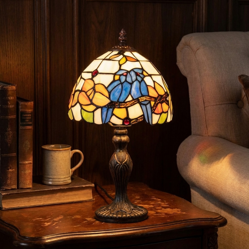 Brilagi - Tiffany vitrážová stolná lampa JUNGLE 1xE27/60W/230V
