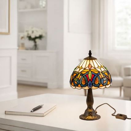 Brilagi - Tiffany vitrážová stolná lampa LUISA 1xE14/40W/230V