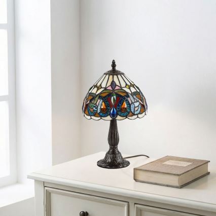 Brilagi - Tiffany vitrážová stolná lampa LUISA 1xE14/40W/230V