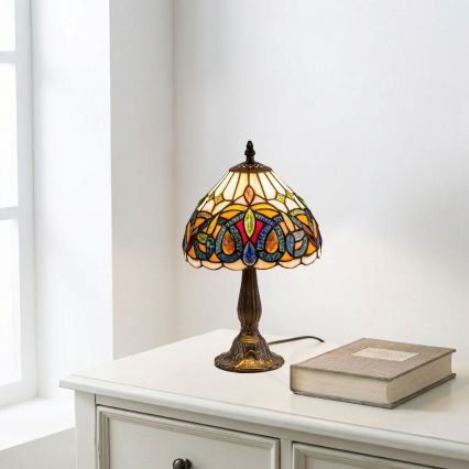 Brilagi - Tiffany vitrážová stolná lampa LUISA 1xE14/40W/230V