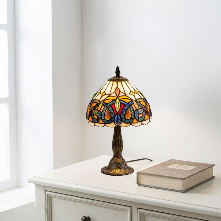 Brilagi - Tiffany vitrážová stolná lampa LUISA 1xE14/40W/230V