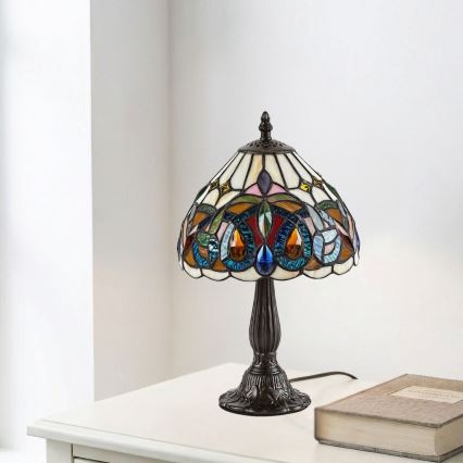 Brilagi - Tiffany vitrážová stolná lampa LUISA 1xE14/40W/230V