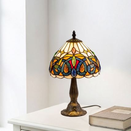Brilagi - Tiffany vitrážová stolná lampa LUISA 1xE14/40W/230V