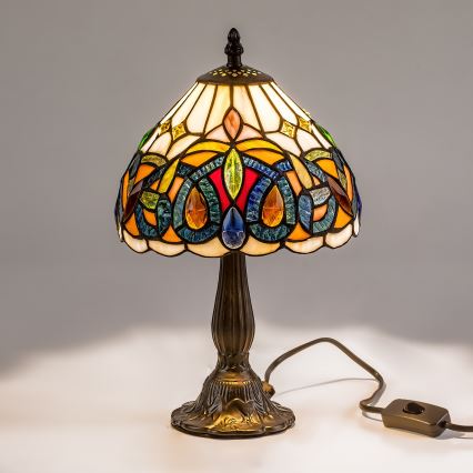 Brilagi - Tiffany vitrážová stolná lampa LUISA 1xE14/40W/230V