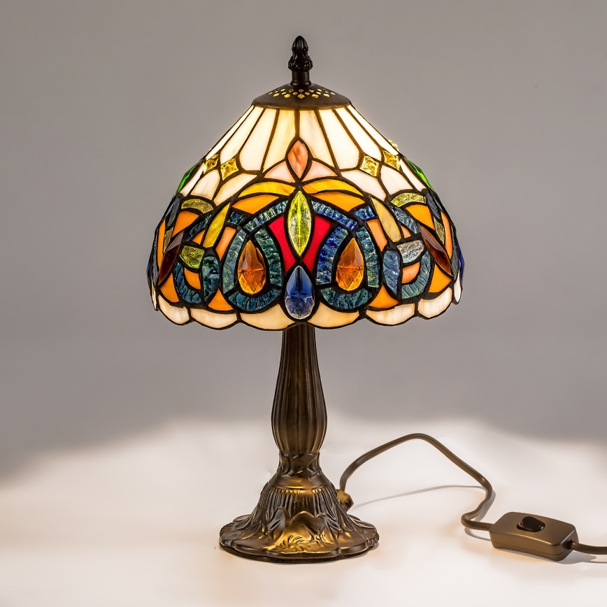 Brilagi - Tiffany vitrážová stolná lampa LUISA 1xE14/40W/230V