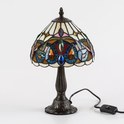 Brilagi - Tiffany vitrážová stolná lampa LUISA 1xE14/40W/230V