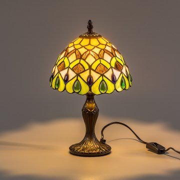 Brilagi - Tiffany vitrážová stolná lampa MARGARET 1xE14/40W/230V