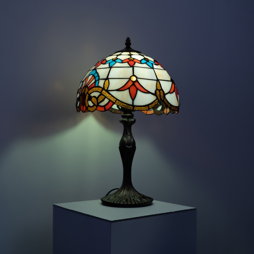 Brilagi - Tiffany vitrážová stolná lampa MIRABELLA 1xE27/60W/230V