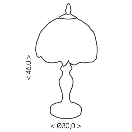 Brilagi - Tiffany vitrážová stolná lampa MIRABELLA 1xE27/60W/230V