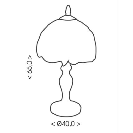 Brilagi - Tiffany vitrážová stolná lampa MIRABELLA 1xE27/60W/230V