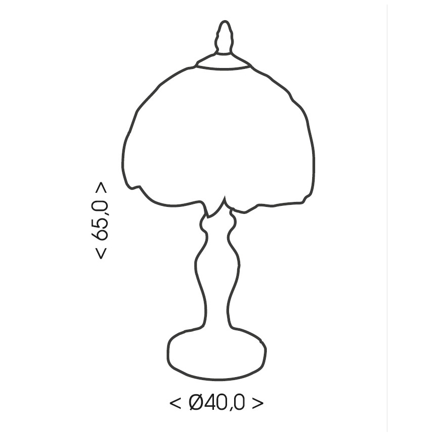 Brilagi - Tiffany vitrážová stolná lampa MIRABELLA 1xE27/60W/230V
