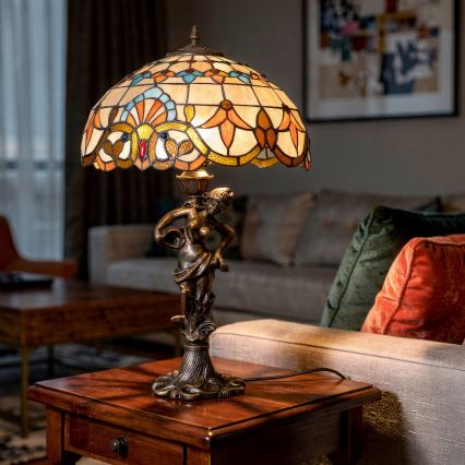 Brilagi - Tiffany vitrážová stolná lampa MIRABELLA 1xE27/60W/230V