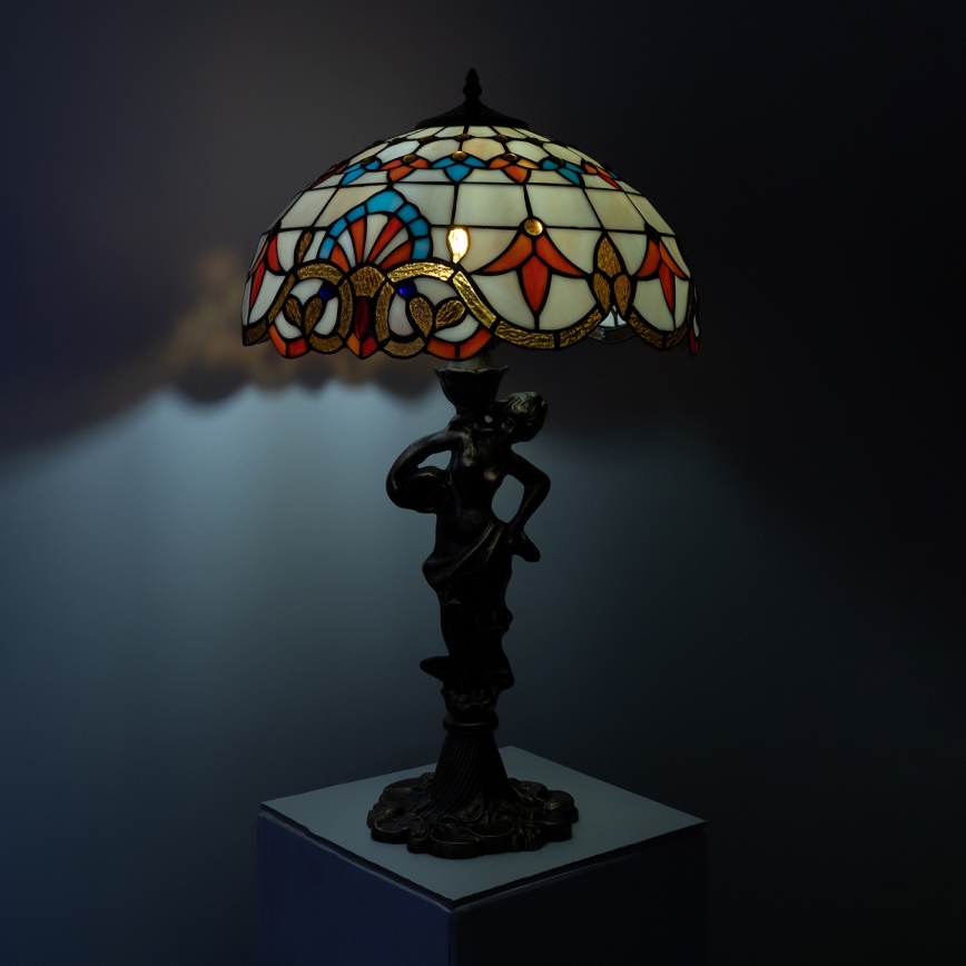Brilagi - Tiffany vitrážová stolná lampa MIRABELLA 1xE27/60W/230V