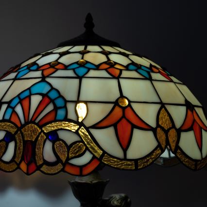 Brilagi - Tiffany vitrážová stolná lampa MIRABELLA 1xE27/60W/230V
