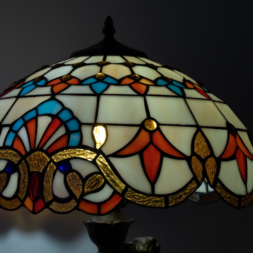 Brilagi - Tiffany vitrážová stolná lampa MIRABELLA 1xE27/60W/230V