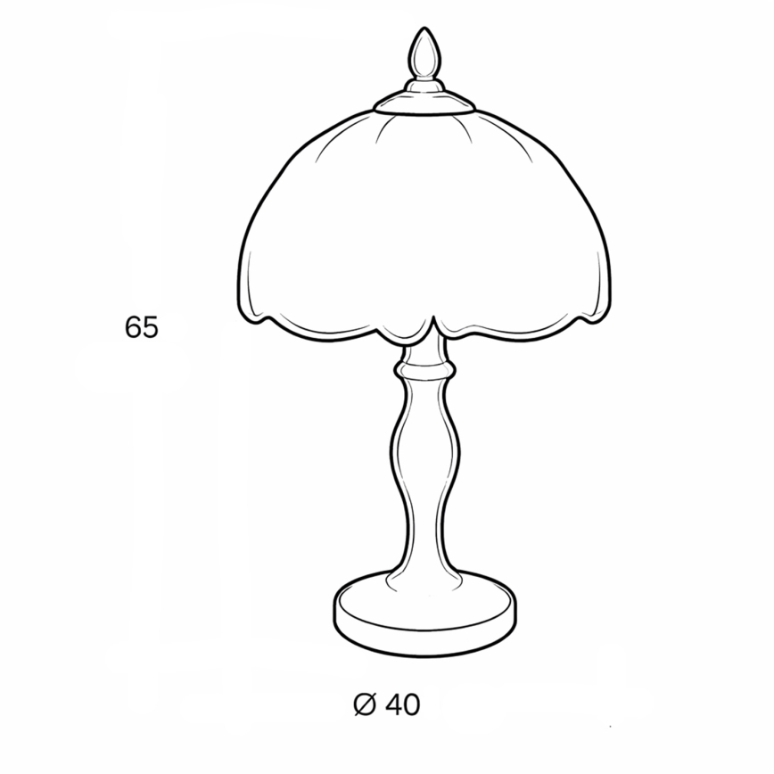 Brilagi - Tiffany vitrážová stolná lampa MIRABELLA 1xE27/60W/230V