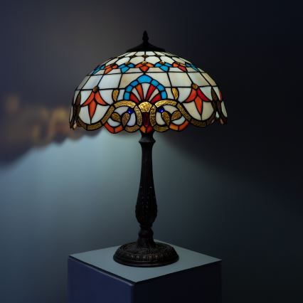 Brilagi - Tiffany vitrážová stolná lampa MIRABELLA 2xE27/60W/230V