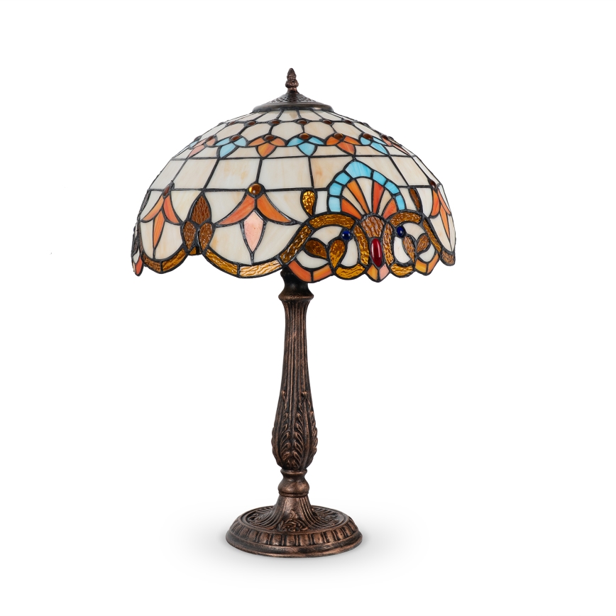 Brilagi - Tiffany vitrážová stolná lampa MIRABELLA 2xE27/60W/230V