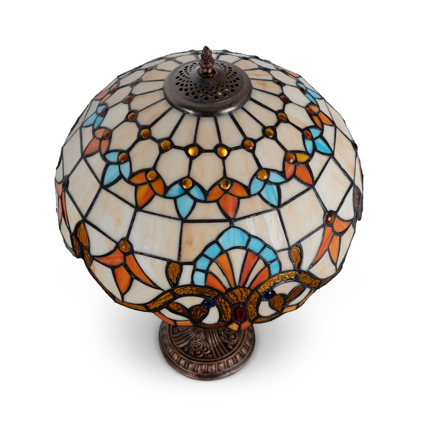 Brilagi - Tiffany vitrážová stolná lampa MIRABELLA 2xE27/60W/230V