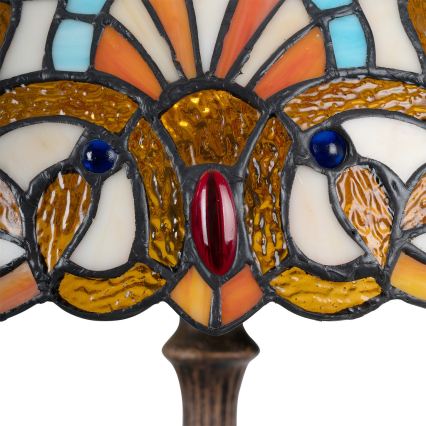Brilagi - Tiffany vitrážová stolná lampa MIRABELLA 2xE27/60W/230V