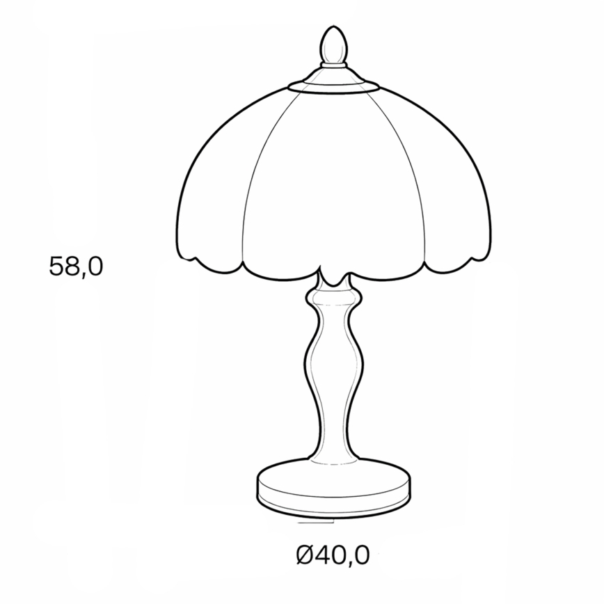 Brilagi - Tiffany vitrážová stolná lampa MIRABELLA 2xE27/60W/230V