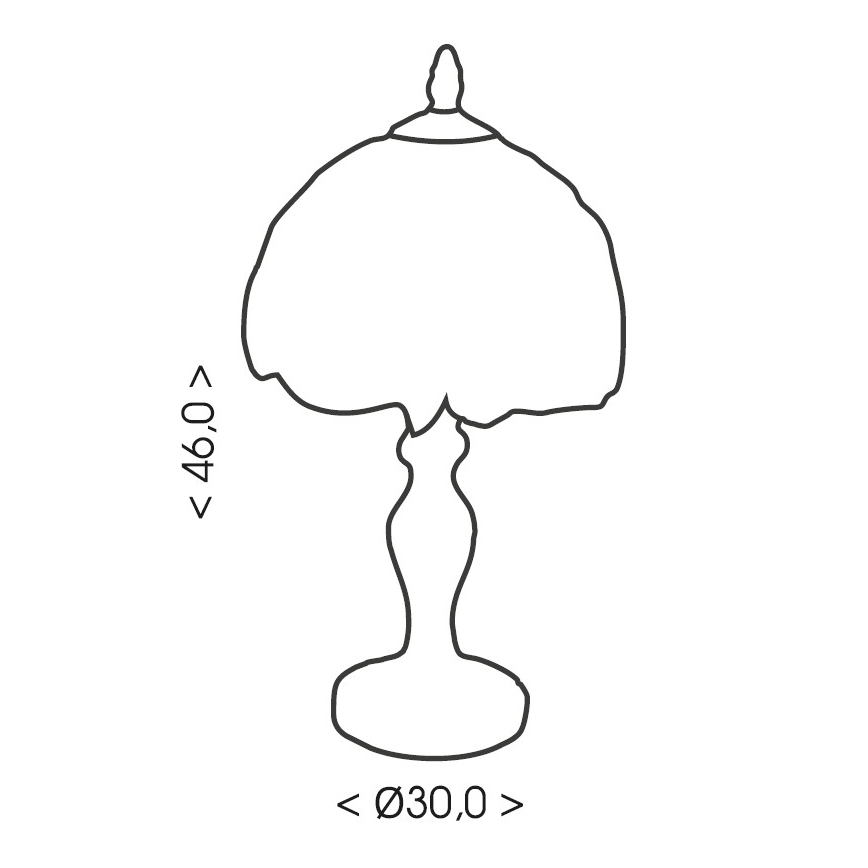 Brilagi - Tiffany vitrážová stolná lampa SIENNA 1xE27/60W/230V