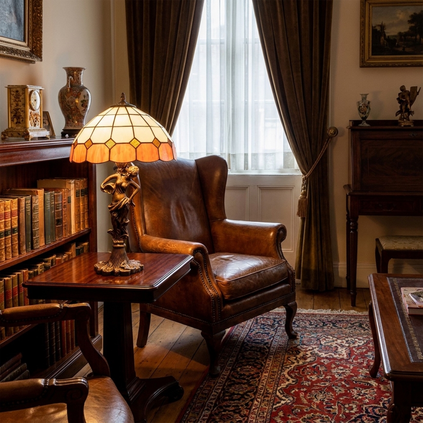 Brilagi - Tiffany vitrážová stolná lampa SIENNA 1xE27/60W/230V
